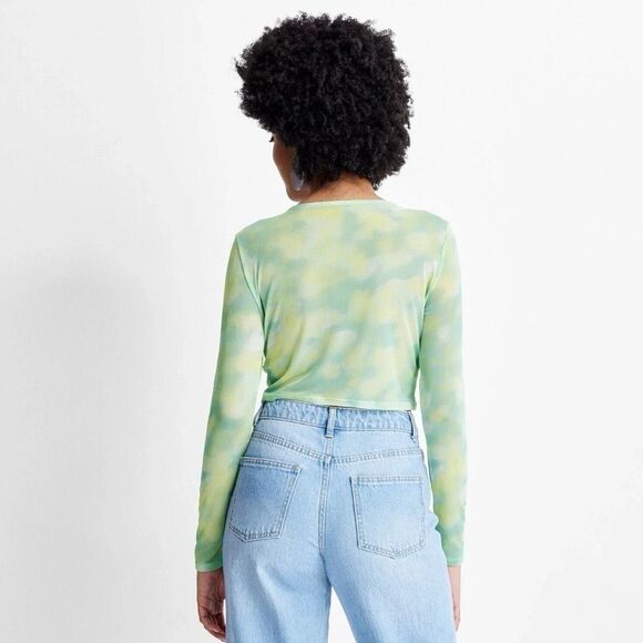 Future Collective x Gabriella Karefa-Johnson mesh tie dye crop top size Small - Picture 2 of 8